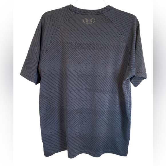 Under  Armour T-Shirt HeatGear Performance Charcol Gray Loose Mens Lg - Picture 2 of 11